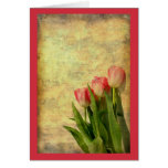 Tulipanes bonitos Notecards de la primavera Felicitaciones