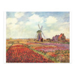 Tulipanes de Claude Monet en Holanda Postal