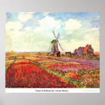 Tulipanes de Holanda de Claude Monet Posters