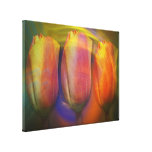 Tulipanes de la sol, impresión floral artística de impresiones de lienzo