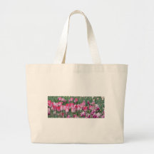 Tulipanes en colores pastel bonitos bolsas de mano