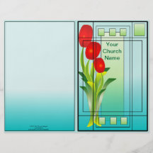 Tulipanes en el boletín de la primavera de la vent flyer personalizado