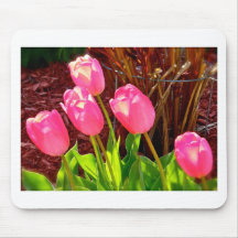 Tulipanes en el viento tapete de ratones