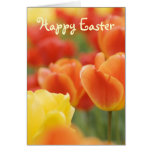 Tulipanes felices de Pascua - con verso Tarjetas