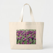 Tulipanes púrpuras del paraíso bolsas