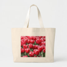 Tulipanes rojos bolsas de mano