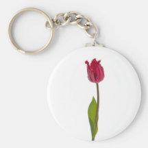 Tulipanes rojos llavero personalizado