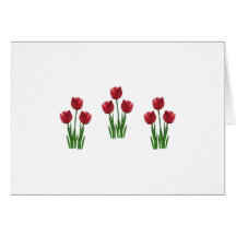 Tulipanes rojos tarjetas