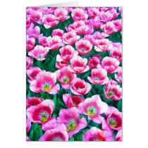 Tulipanes rosados - tarjeta tarjetas