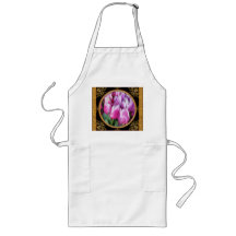 Tulipanes - rosados y tulipanes púrpuras delantal