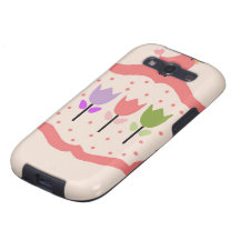 tulipanes y pájaro samsung galaxy s3 protectores