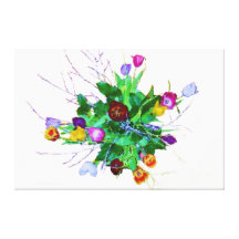 Tulpen. Door FransJonker. Stretched Canvas Print
