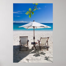 Tumbona sobre la gama poster