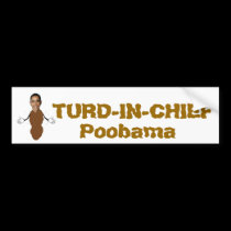 TURD-IN-CHIEF, Poobama pegatinas de parachoque