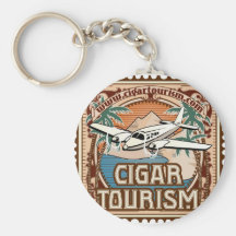Turismo del cigarro del logotipo del sello llaveros personalizados