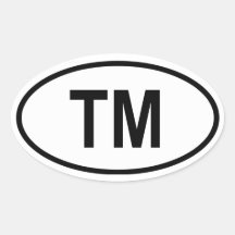 Turkmenistán "TM " Colcomanias Ovaladas Personalizadas