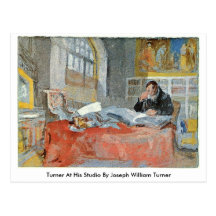 Turner en su estudio de José Guillermo Turner Tarjeta Postal