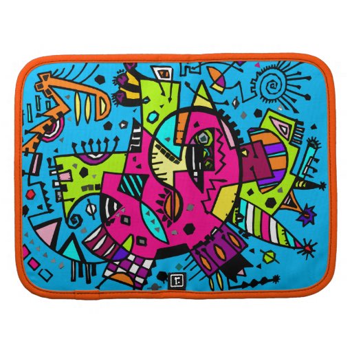 Turquesa abstracta y rosas fuertes del doodle de l planificador