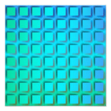 Turquesa azul y modelo verde de los cuadrados arte con fotos