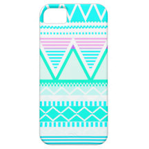 Turquesa brillante tribal iPhone 5 cárcasas