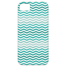 Turquesa Chevron iPhone 5 Case-Mate Cárcasa