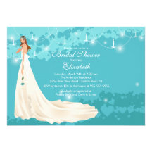 Turquesa de moda de la invitación nupcial de la du
