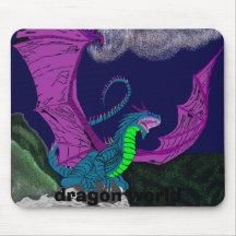 turquesa dragon5, mundo del dragón alfombrilla de ratón