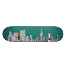 Turquesa oscura NYC Tablas De Patinar