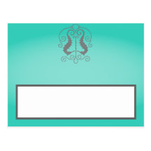 Turquesa programable Beac del ancla del Seahorse d Tarjeta Postal