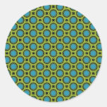 Turquesa y amarillo etiquetas  