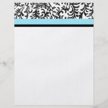 Turquesa y estampado de flores negro tarjetón
