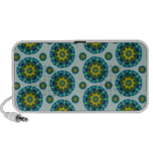 Turquesa y modelo retro de la mandala del amarillo notebook altavoces