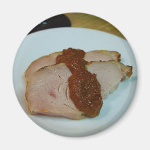 Turquía con la salsa del topo de la calabaza imán