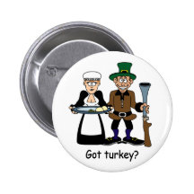 ¿Turquía conseguida? Botón de la acción de gracias Pins