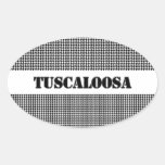 Tuscaloosa con Houndstooth (por MG Dezigns) Calcomania De Oval Personalizadas