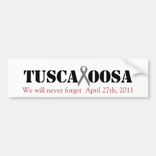 Tuscaloosa con la cinta de la ayuda de Houndstooth Etiqueta De Parachoque
