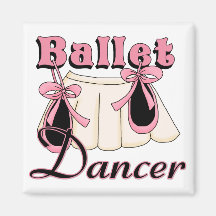 Tutú y zapatos del bailarín de ballet imán para frigorifico