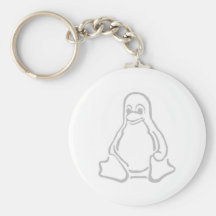 Tux gris llaveros personalizados