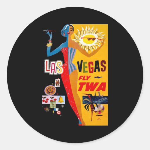 TWA de la mosca de Las Vegas Etiquetas