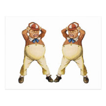 TWEEDLEDEE Y TWEEDLEDUM EN EL PAÍS DE LAS MARAVILL TARJETAS POSTALES