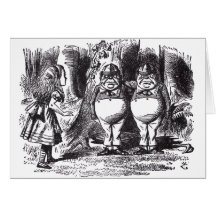 Tweedledee y Tweedledum Tarjetas