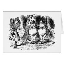 Tweedles, tarjeta de felicitación