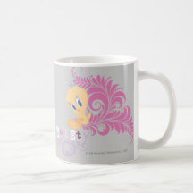 Tweety que sienta 2 taza de café