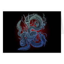 Twin-dragon(B) グリーティング・カード