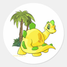 Tyrannian Chomby amarillo que mira Etiquetas Redondas