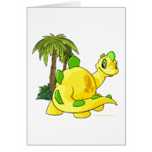 Tyrannian Chomby amarillo que mira Tarjeton