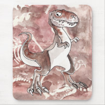 Tyrannosaurus Rex Mousepad con los fósiles