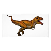 Tyrannosaurus Rex que corre T-Rex Tarjetas Con Fotos Personalizadas