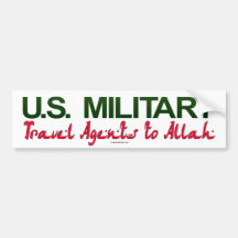 U.S. Militares: Agentes de viajes a Alá Etiqueta De Parachoque