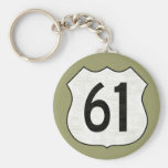 U.S. Muestra de la ruta de la carretera 61 Llaveros Personalizados